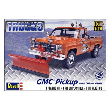 GMC Pickup with Snow Plow Truck Model Kit